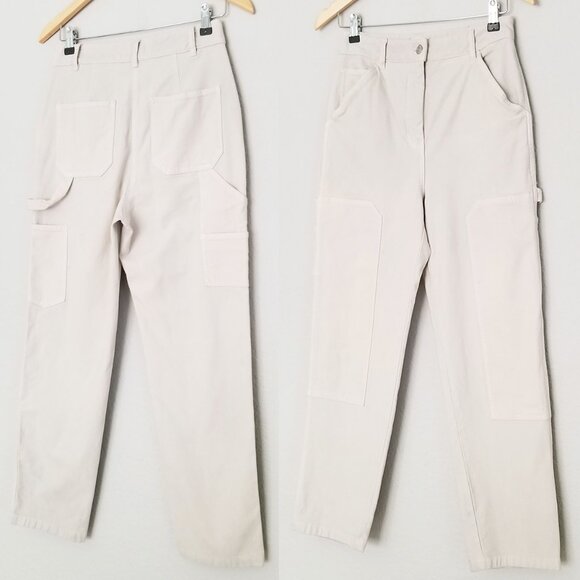 Wilfred Free Aritzia Brennan High Rise Utility Pants Size 6 Birch Off White $128 - Picture 6 of 16